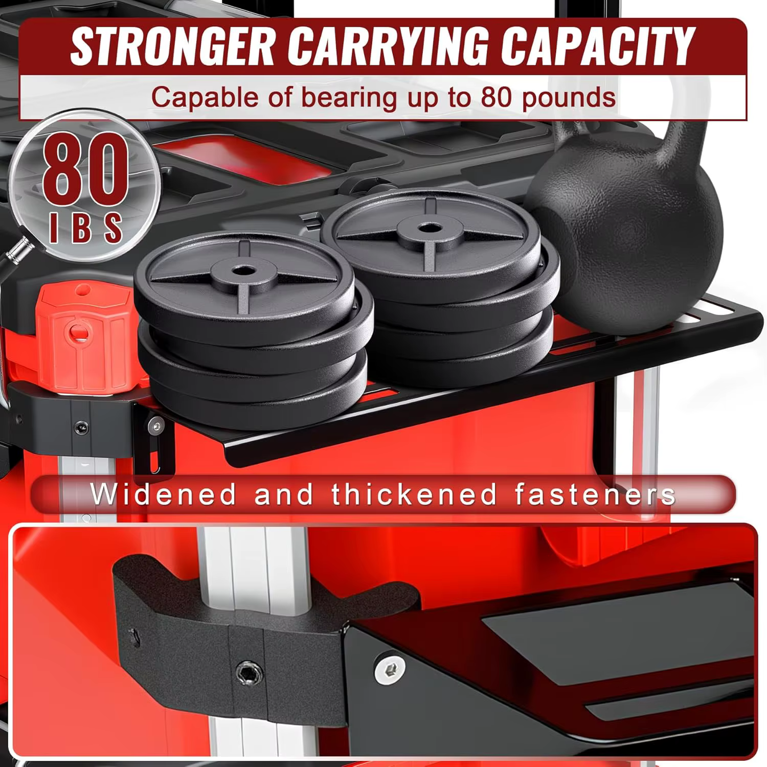 Support de montage horizontal pour organisateur d'outils compatible avec les boîtes à outils Milwaukee Packout et leurs accessoires