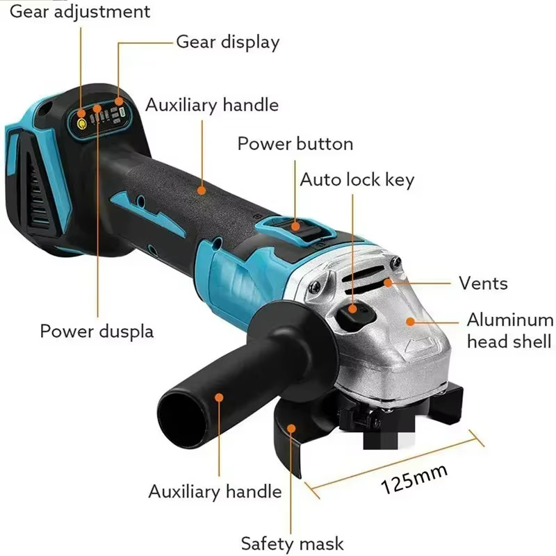 Meuleuse d'angle sans fil Makita DGA404 à 4 vitesses | Outil électrique sans fil 18V LXT pour la découpe et le