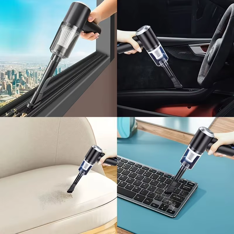 Mini aspirateur sans fil à forte aspiration, aspirateur rechargeable multifonctionnel, utilisé pour nettoyer l'ordinateur, la maison et la voiture