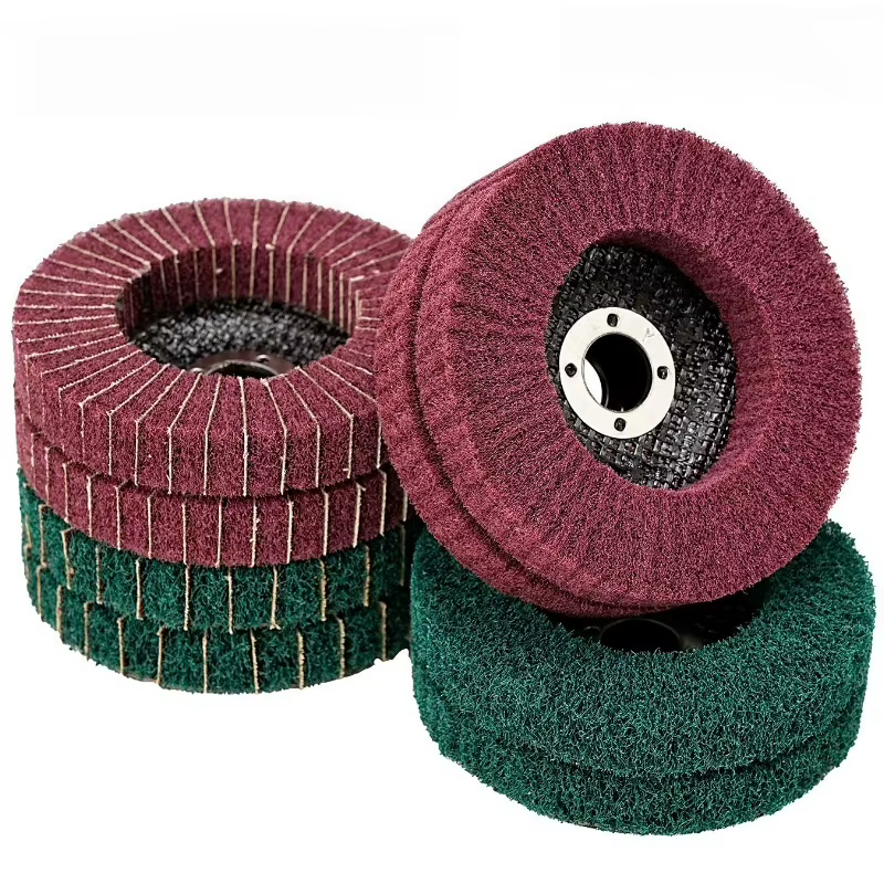 Disque de roue de polissage à lamelles Non tissées pour meuleuse d'angle