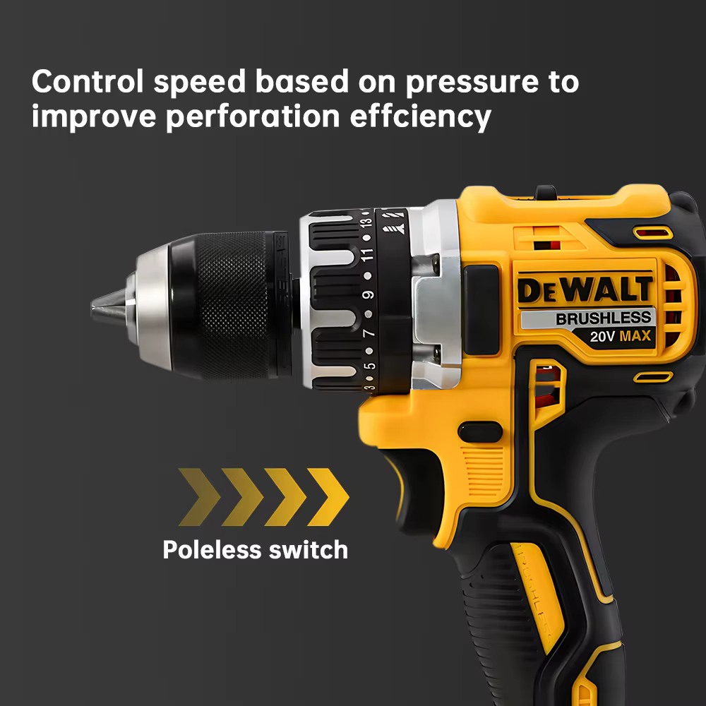Dewalt DCD796 perceuse à percussion compacte sans fil sans brosse lumière LED puissant outil électrique
