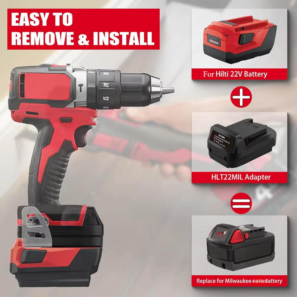 Adaptateur pour Hilti 22V B22 Eddie ion