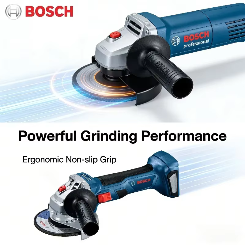 Meuleuse d'angle professionnelle Bosch GWS 18V-8, sortie stable pour la découpe quotidienne du métal et les travaux réguliers de polissage de surface
