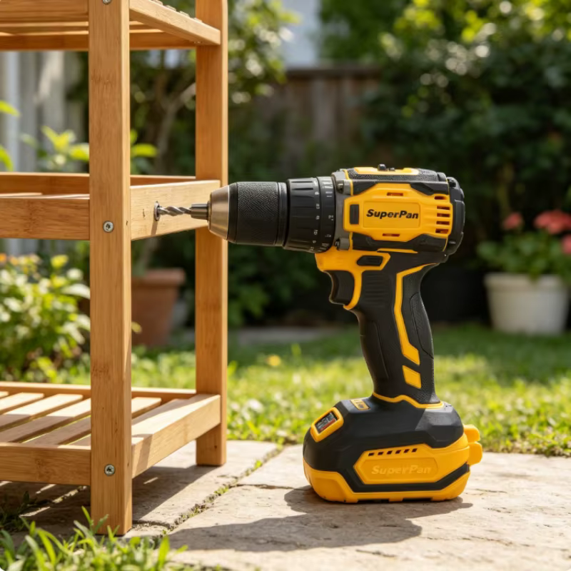 Perceuse-visseuse sans fil 60 Nm à couple élevé 1700 tr/min, outil électrique sans balais SuperPan pour le bois et le métal, outil seul