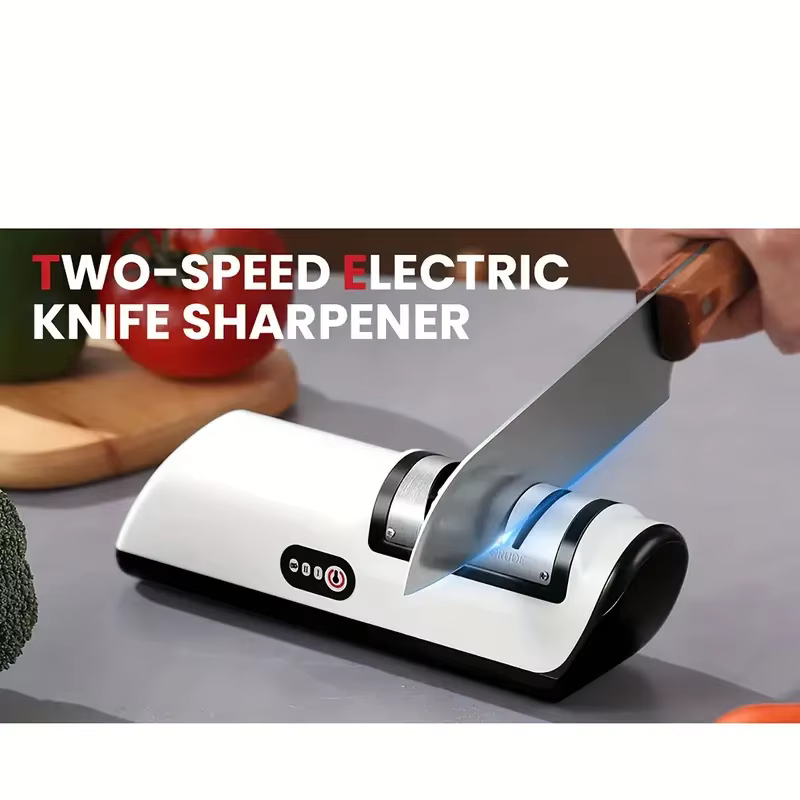 Aiguiseur de couteaux électrique multifonctionnel antidérapant, aiguiseur de couteaux professionnel automatique de petite taille, outils d'affûtage rapide pour la cuisine