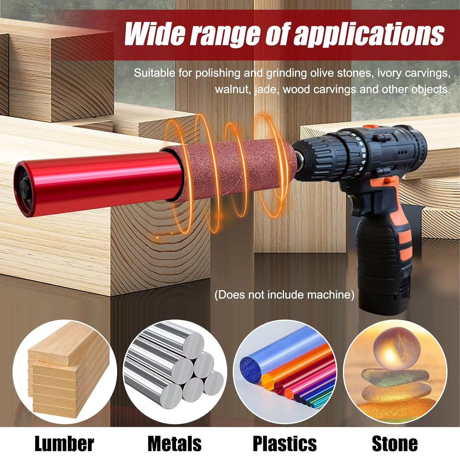 Kit de ponçage à tambour pour perceuse électrique