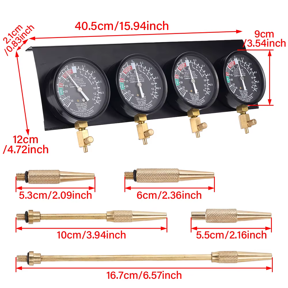 Synchroniseur de carburateur de moto pour testeur d'allumage 4 cylindres