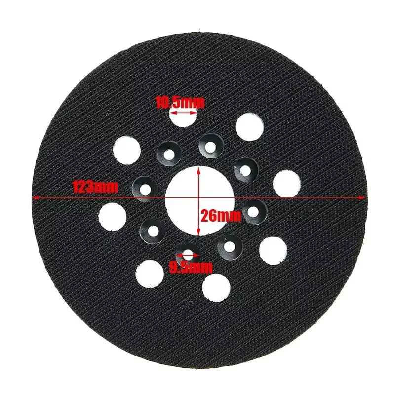 Tampon de support crochet et boucle 5 "/125mm pour Bosch GEX 125-1