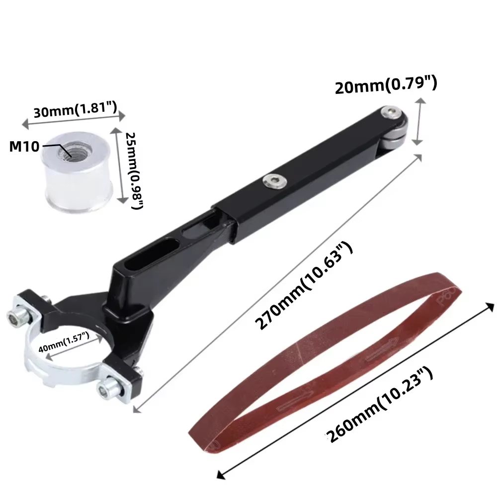 Kit d'adaptateur de bande de ponçage-meuleuse d'angle vers convertisseur de ponceuse à bande-adaptateur