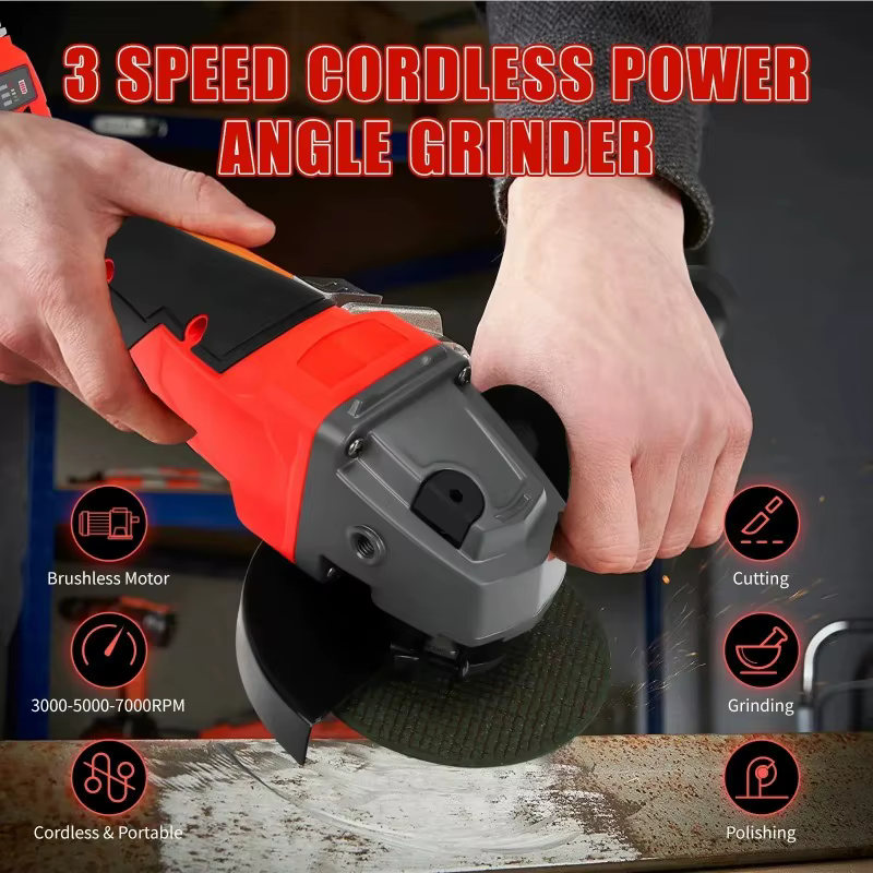 Convient pour Milwaukee 18V batterie meuleuse d'angle sans brosse 3 vitesses 100/125mm électrique sans fil polissage Machine de découpe M14
