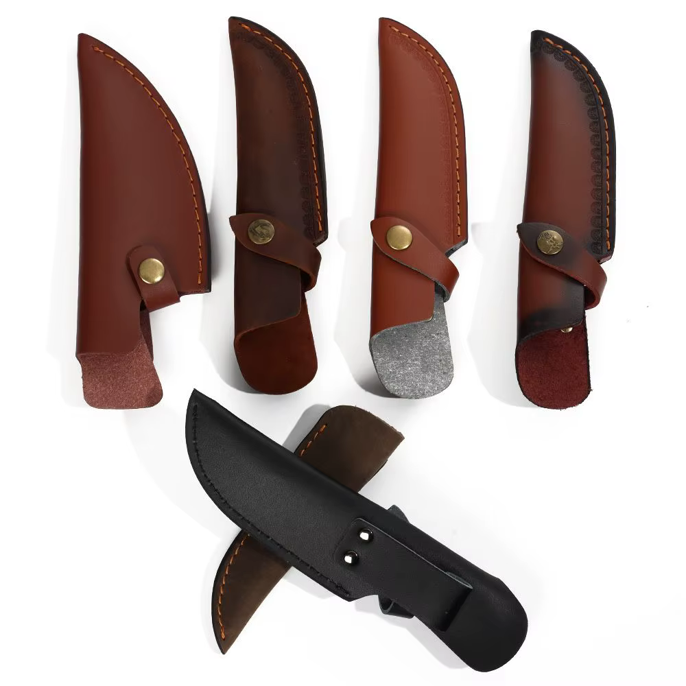 Fourreau de Couteau en Cuir avec Ceinture de Taille, Poche à Outils Multifonctions, Juste de Protection pour Lampe de Poche, Étui de Transport pour le Camp en Plein Air