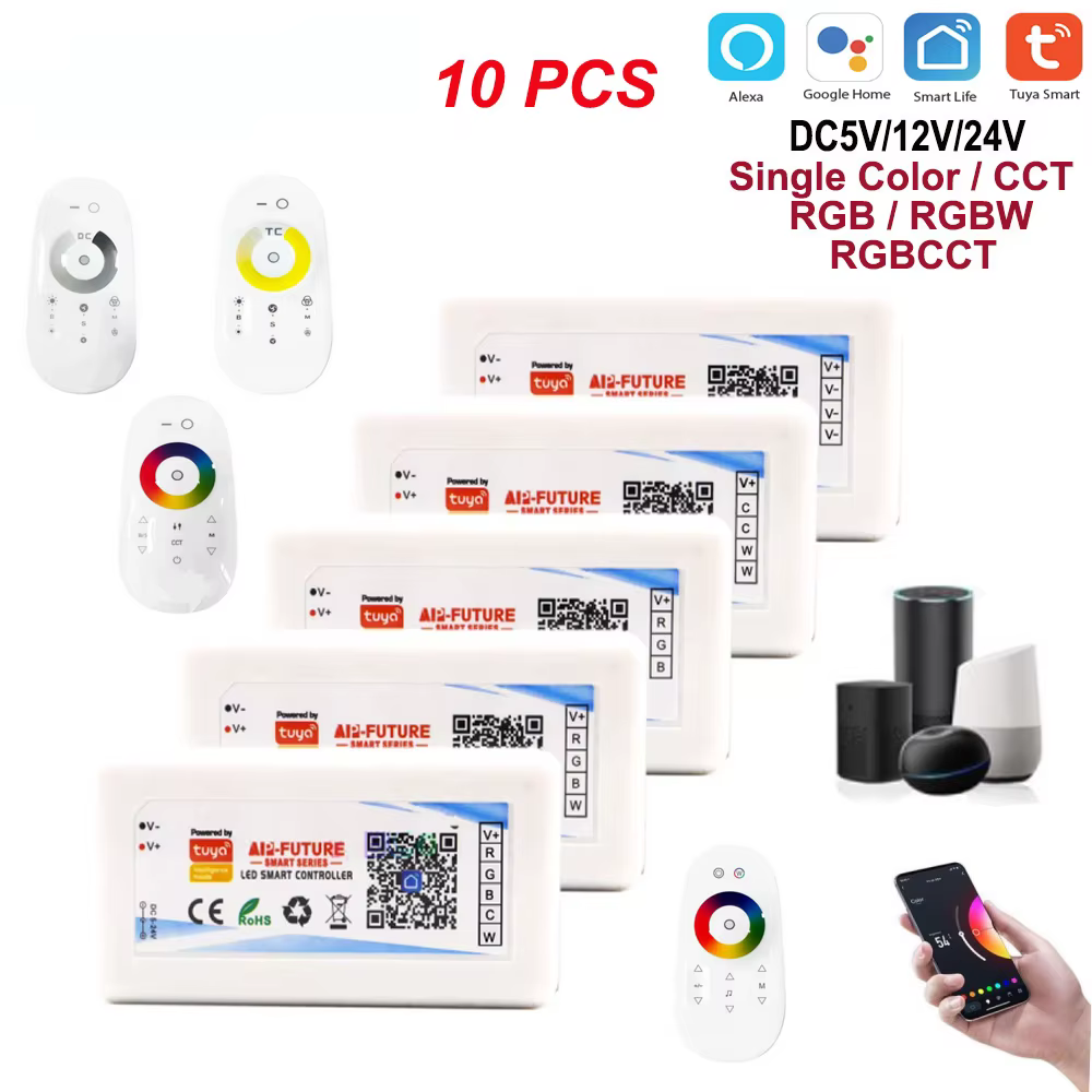 24V Tuya Wifi contrôleur LED sans fil prise en charge de l'application Android iOs Alexa Google commande vocale pour