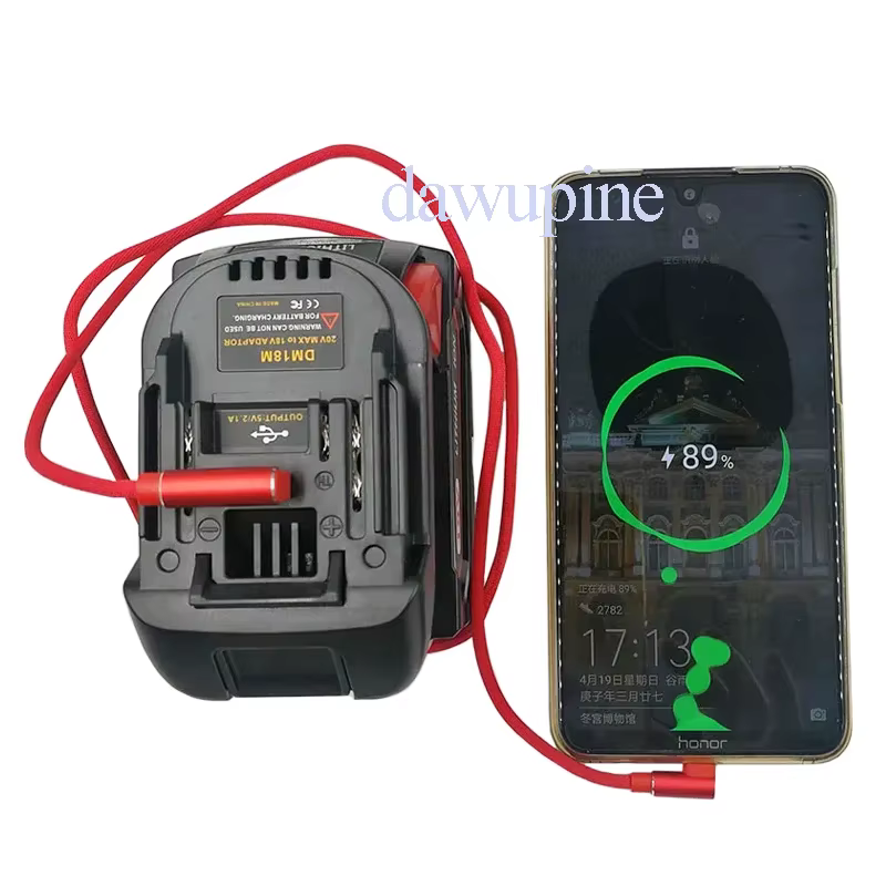 Adaptateur convertisseur DM18M pour Milwaukee pour M18 pour batterie Li-ion Dewalt 20V pour outils électriques Makita