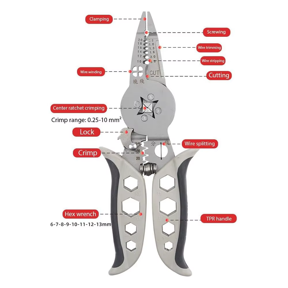 Outils d'électricien multifonctions