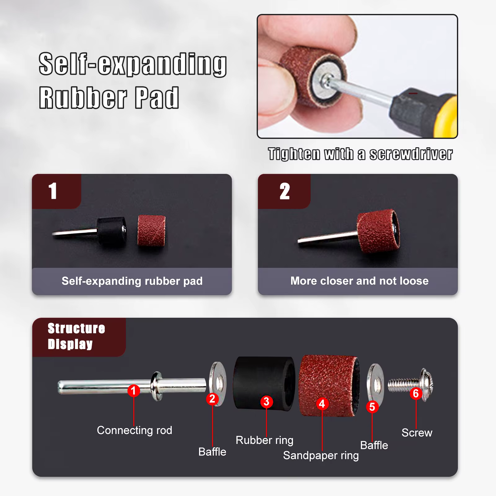 Kit de tambour de ponçage pour outil rotatif Dremel