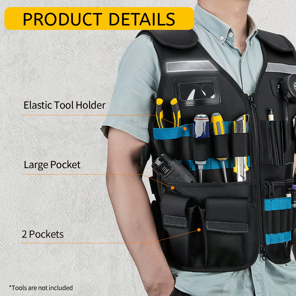Sac à outils, gilet à outils électricien