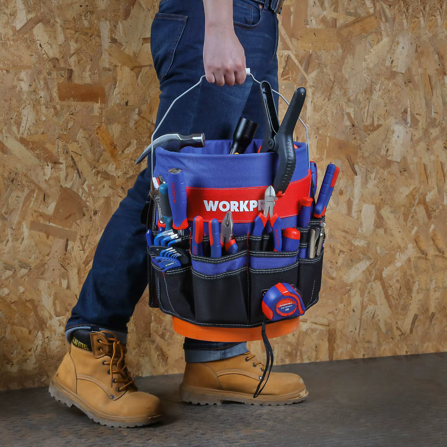 Punta KPRO-Boîte à outils pliable portable avec 51 poches de rangement