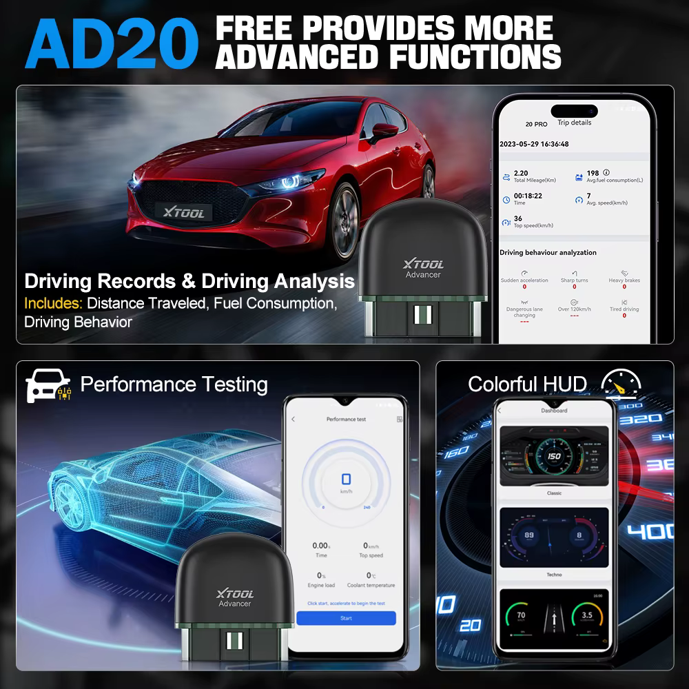 XTOOL Advancer AD20 outils de Diagnostic de moteur de voiture lecteur de Code OBD2 Scanner Android /IOS mieux que la mise à jour ELM327/AD10