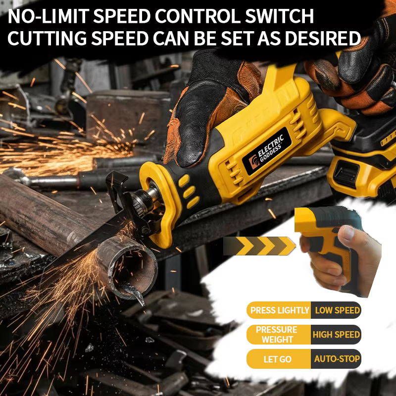 Scie alternative électrique de déesse 3000W pour la broche de batterie Dewalt 20V Outil