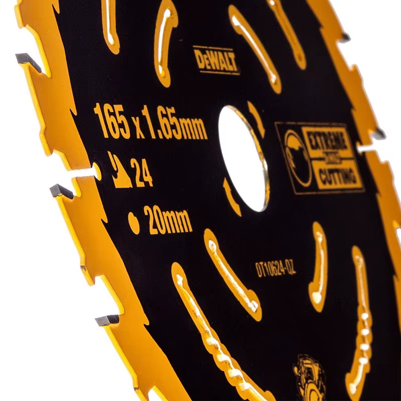 DEWALT DT10624 Lame de scie pour le travail du bois 165 mm x 20 mm 24T