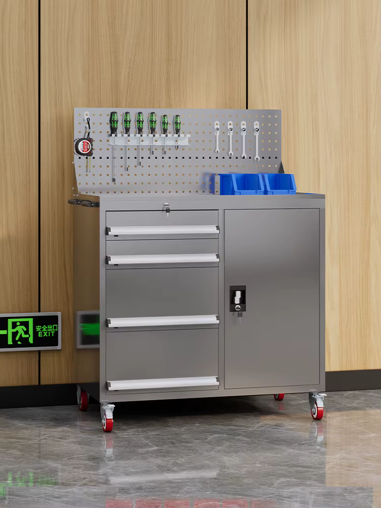 Boîte à outils robuste en acier inoxydable pour atelier