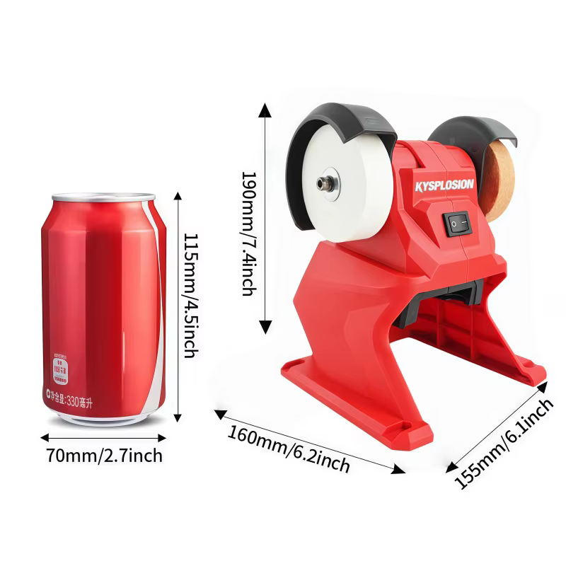 Meuleuse de banc électrique ﻿ Meuleuse double sans fil pour polissage et affûtage de couteaux, compatible avec les outils électriques Milwaukee M18 à batterie