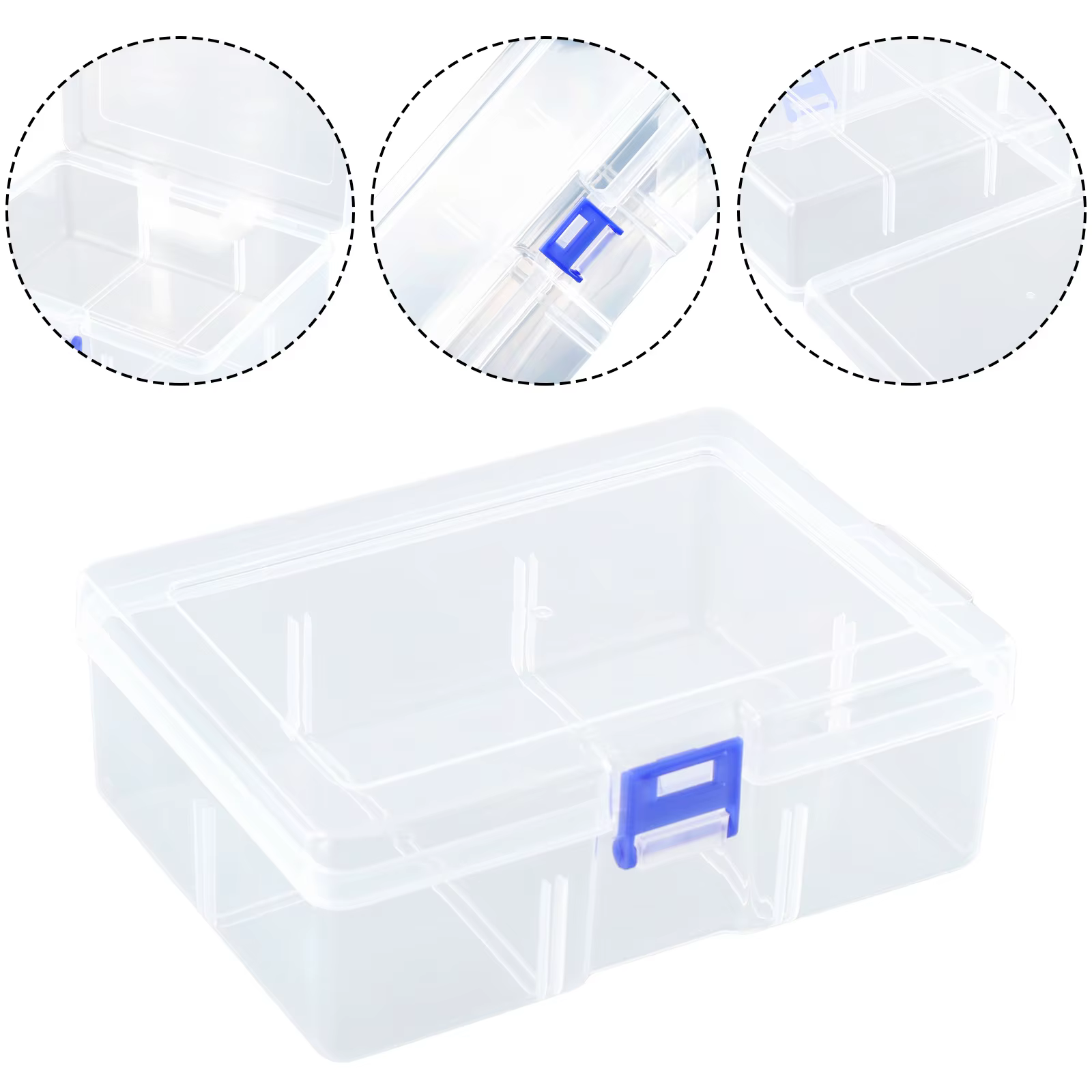 Boîte en plastique transparente