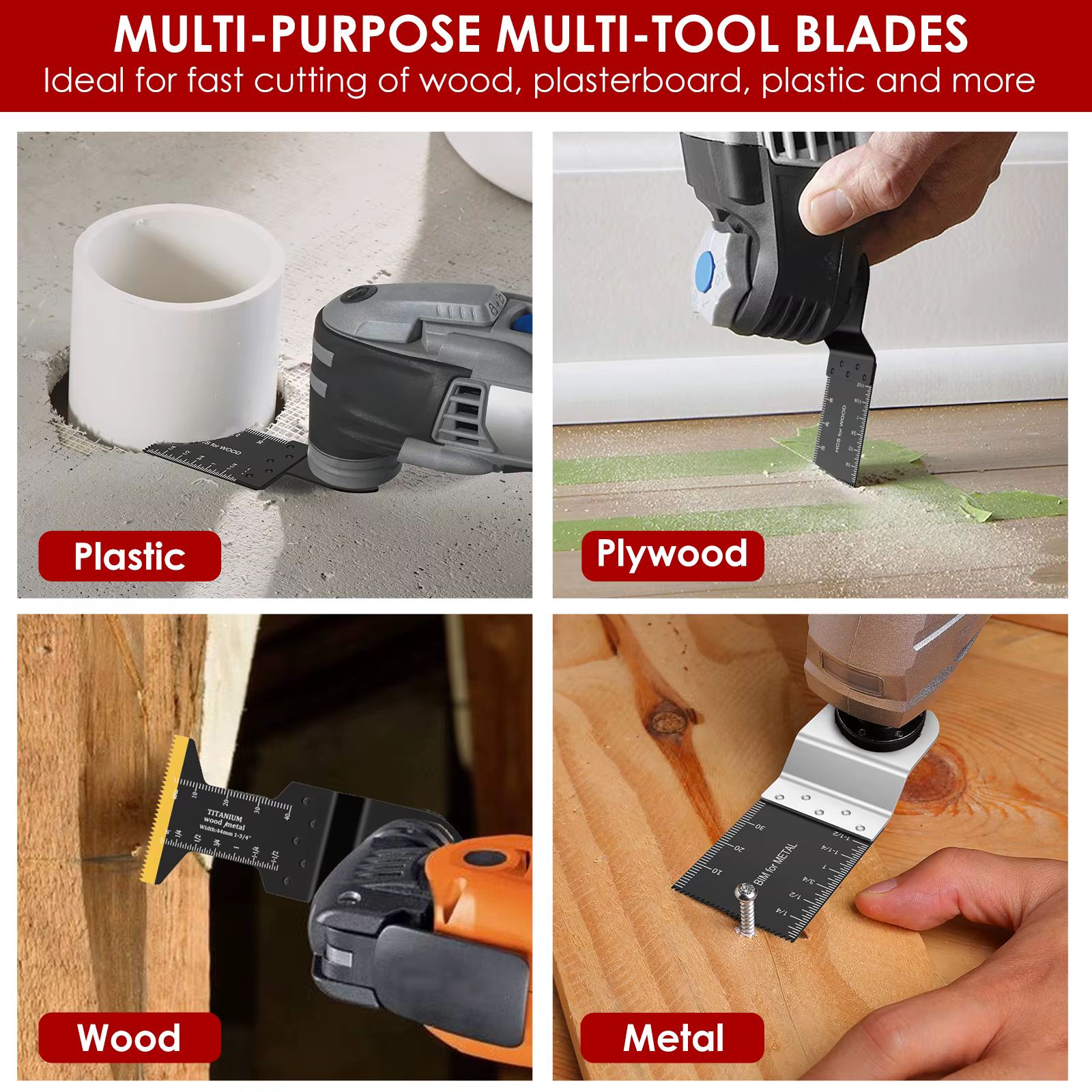 Lames multi-outils à dégagement rapide HCS/bimétallique