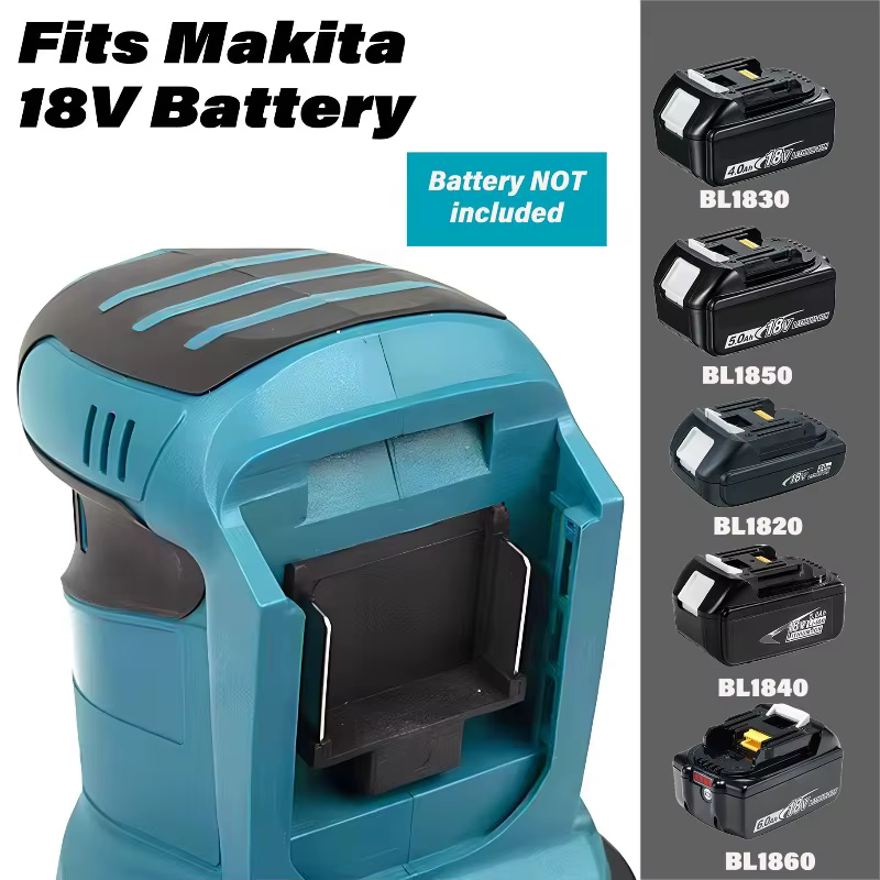 Ponceuse orbitale aléatoire sans fil portable compatible avec les batteries Makita/Milwaukee 18V