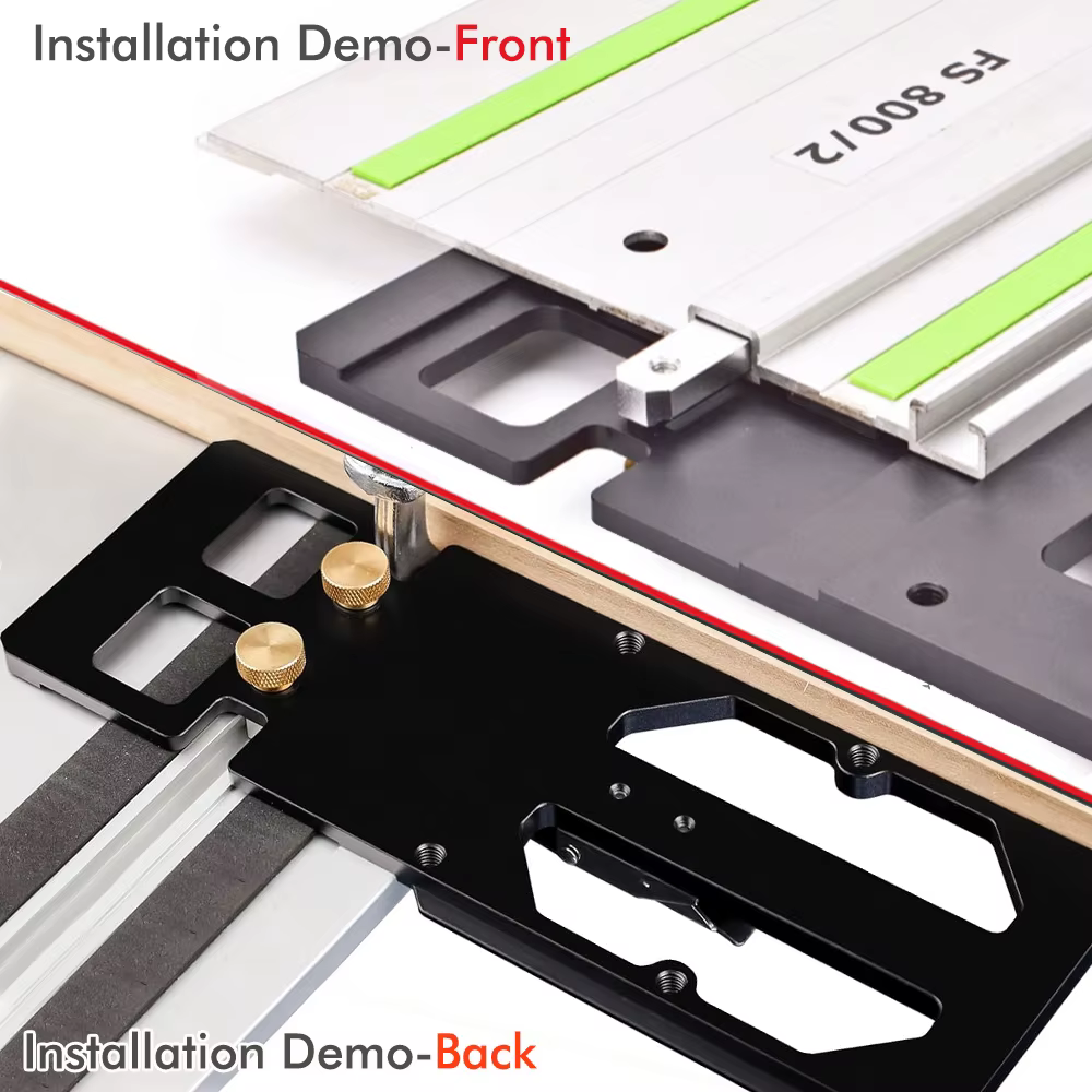 Rail de guidage pour le travail du bois, plaque de positionnement carrée à Angle droit de 90 degrés, Compatible avec le Rail de scie sur rail Festool/Makita/Milwaukee