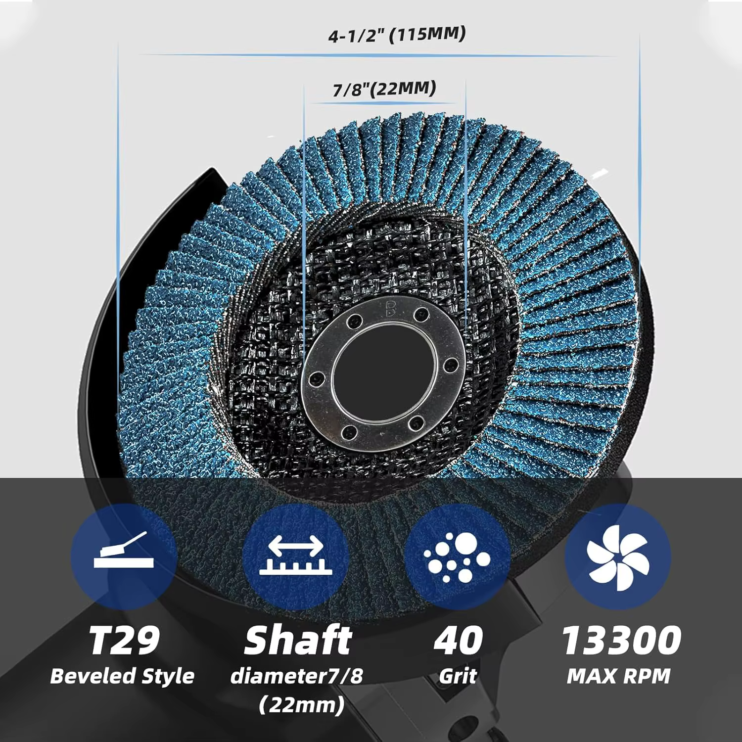 Disques à lamelles métalliques 115/125 mm pour meuleuse d'angle