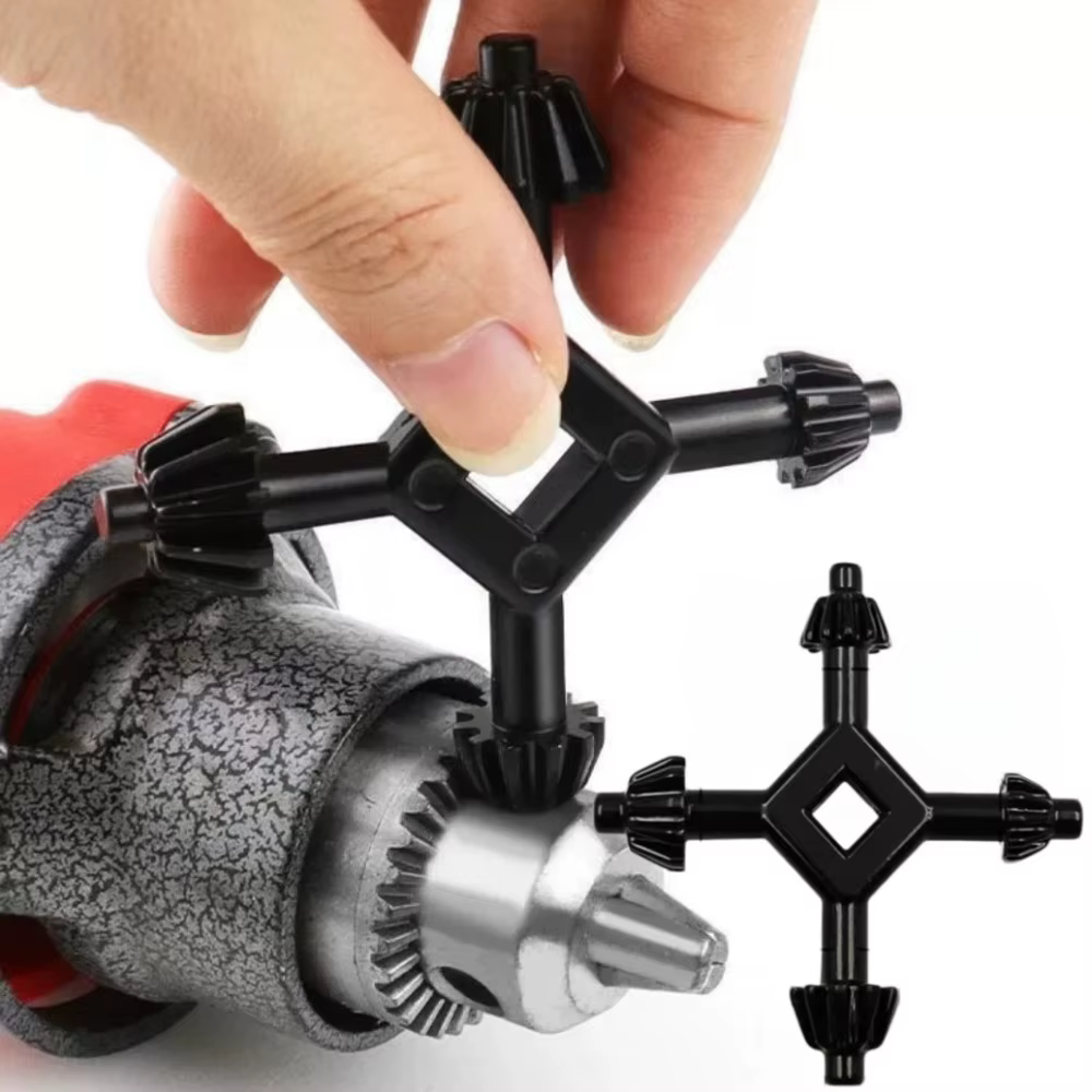 Clé universelle 4-en-1 pour mandrin de perceuse