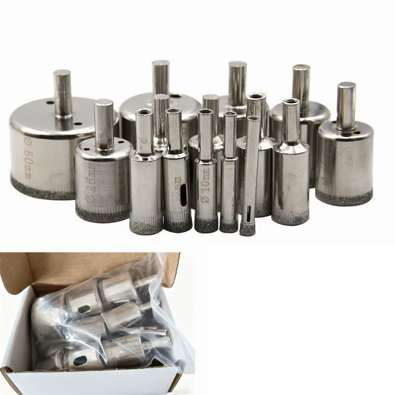 Lot de 15 ou 10 forets diamantés de 6 mm à 50 mm pour carrelage