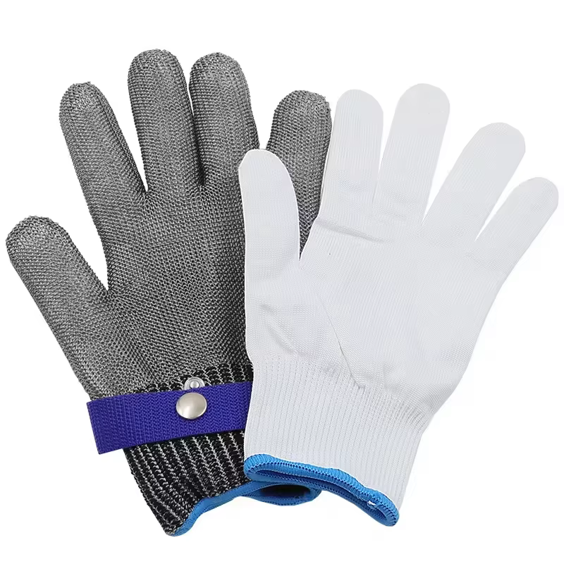 Gants de sécurité Anti-coupure en acier inoxydable