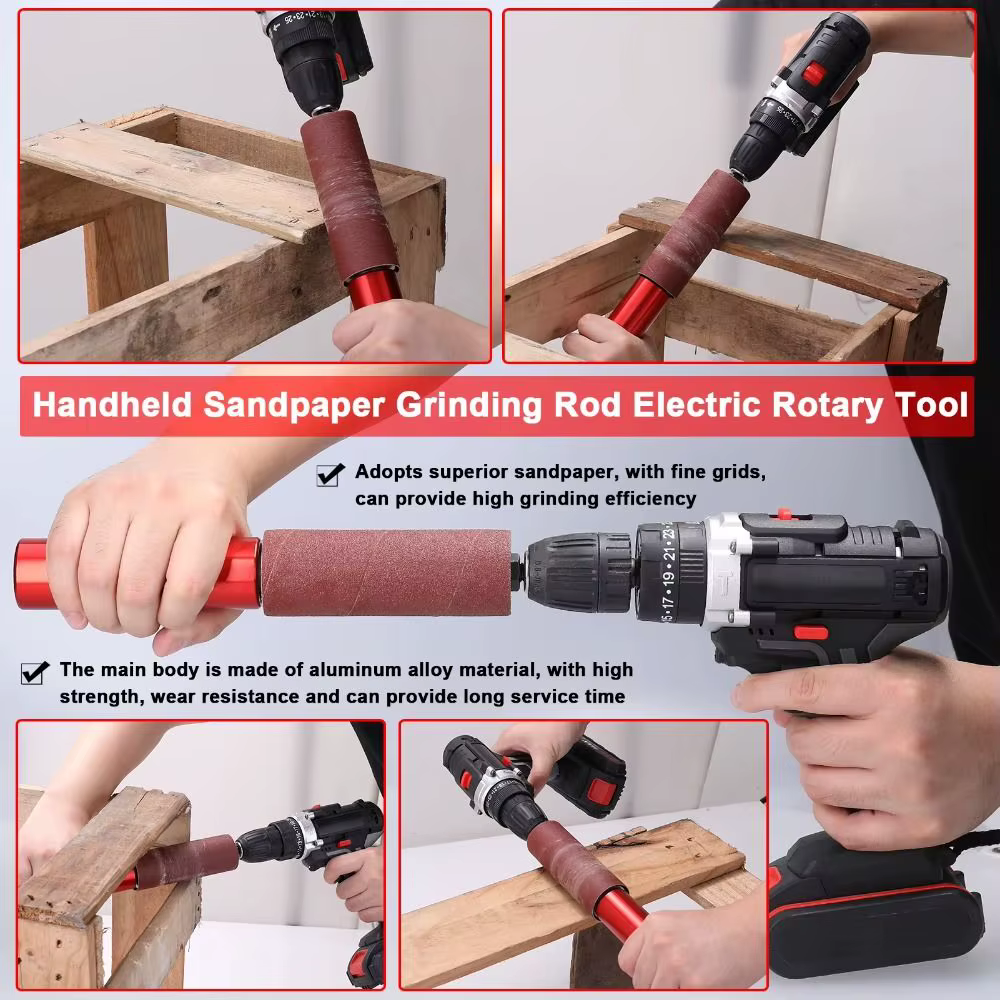 Kit de ponçage à tambour pour perceuse