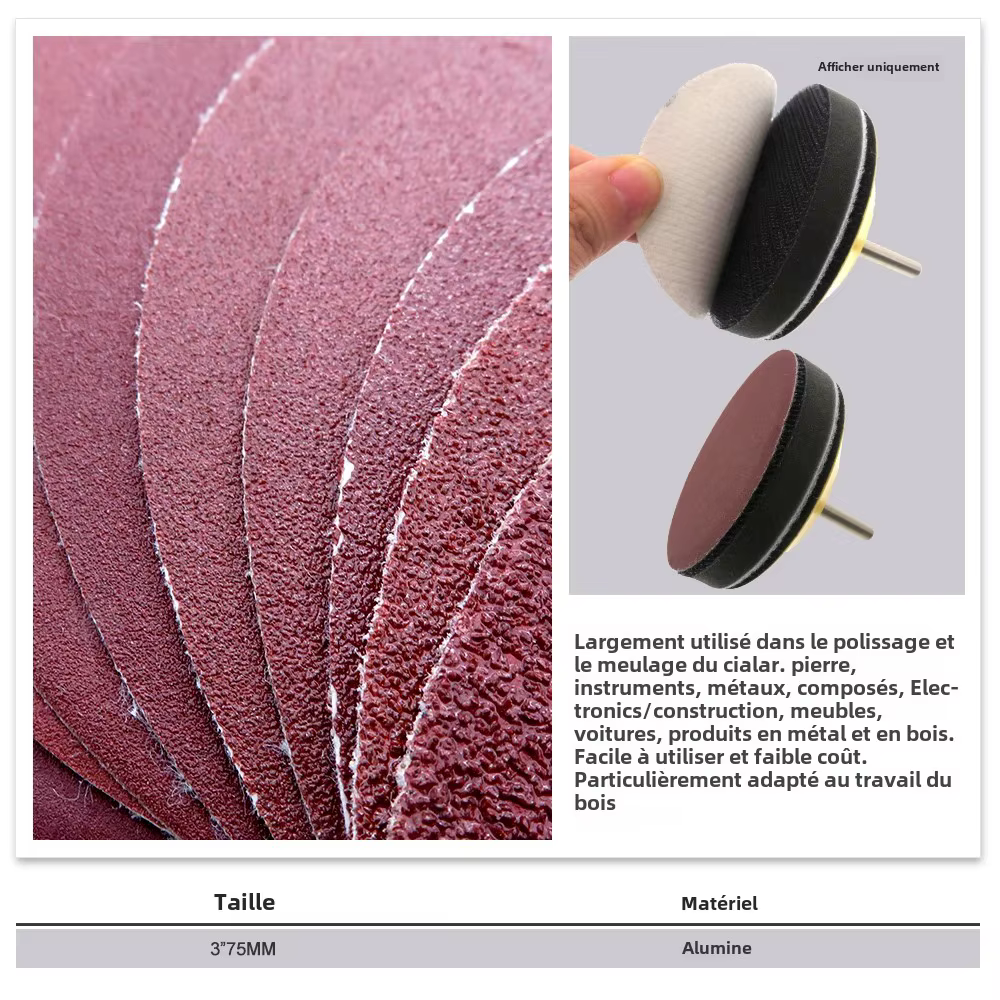 Abrasifs en Papier de Verre de Forme Ronde