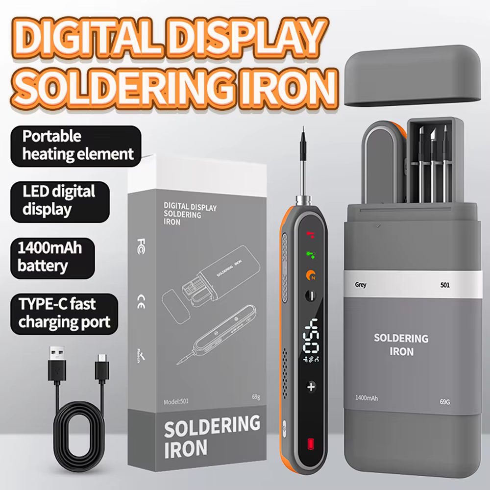 Kit de fer à souder électrique numérique USB multifonctionnel intelligent 180-450 ℃ Fer