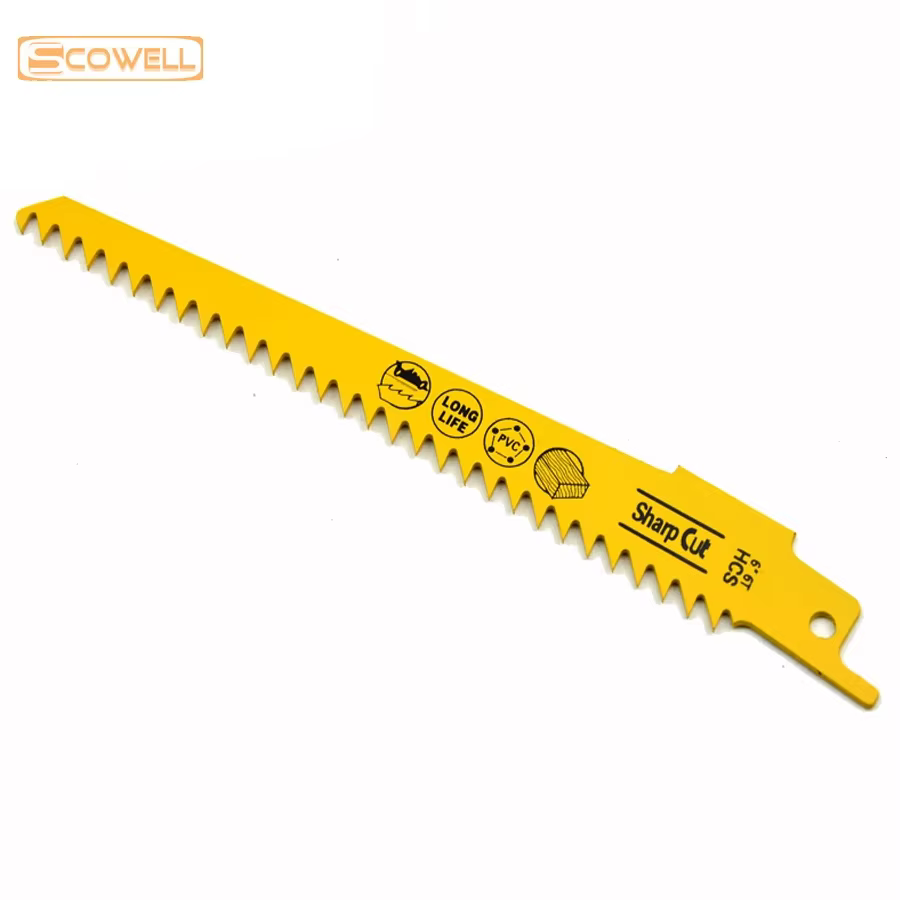 10 pièces 6 "pouces 6TPI lames de scie sabre pour couper le bois et le plastique acier à haute teneur en carbone lame