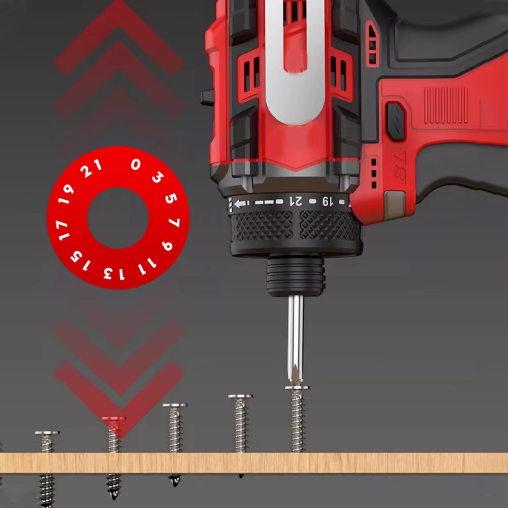 Perceuse électrique sans fil 18V 80N.m