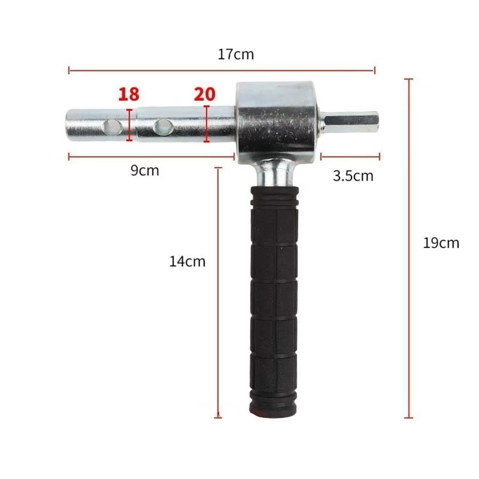 Adaptateur de perceuse à tarière à glace avec poignée