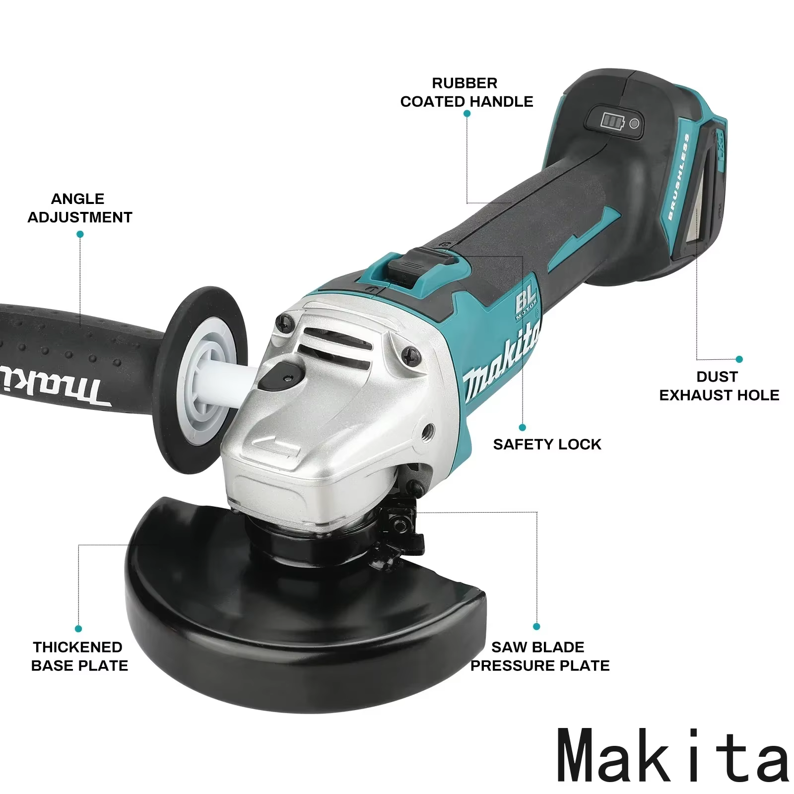 Meuleuse d'angle multifonction Makita DGA504 18V 6.0Ah 125mm sans balais à batterie lithium