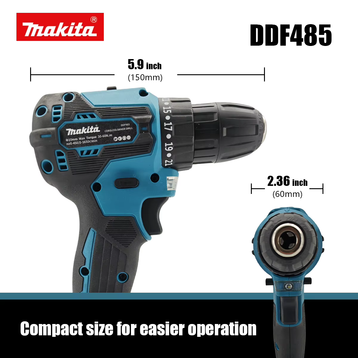 Makita DDF485 Perceuse-visseuse électrique sans fil 18V