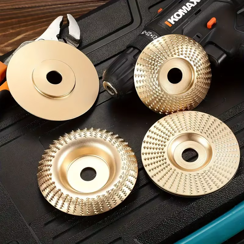 Ensemble de trois disques de meulage pour le travail du bois