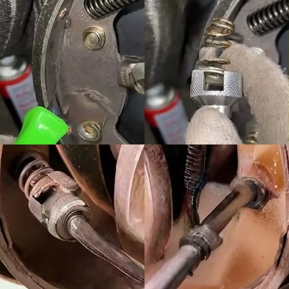 Outil de compression de ressort de frein, outil de réparation de frein de voiture avec poignée d'installation, compresseur de réparation de rondelle de ressort de frein