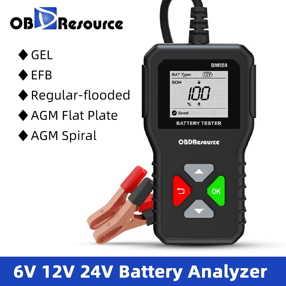 Système de batterie de voiture détecte 6V 12V 24V 100-2000 CCA outil