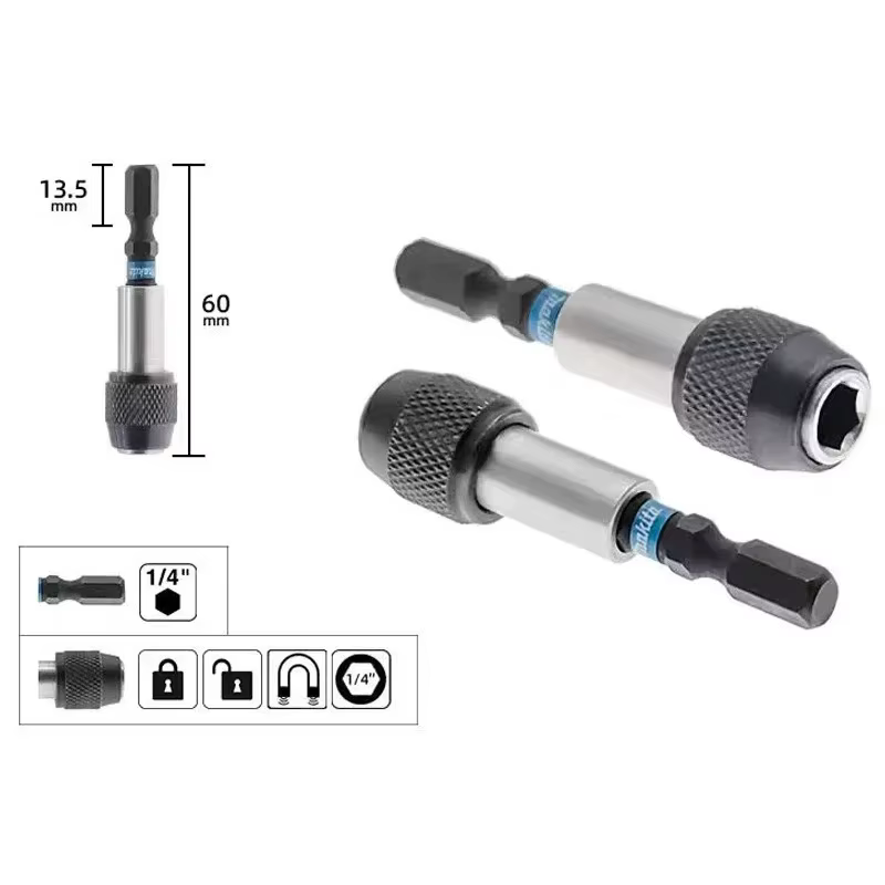 Makita E-08791 Porte-embout magnétique à percussion 60MM 1/4" avec manche hexagonal