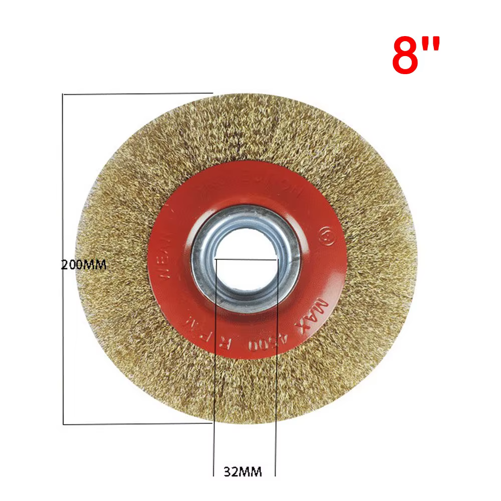 Brosse à roue plate en fil d'acier