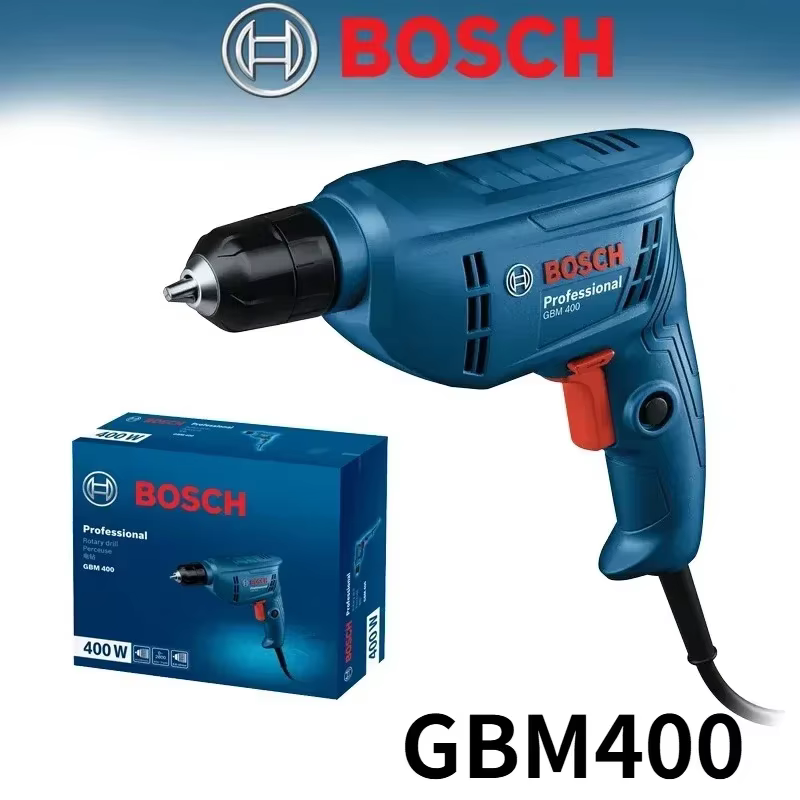 Perceuse à main Bosch GBM400, couple constant pour le perçage du bois courant et les besoins de fixation domestiques quotidiens