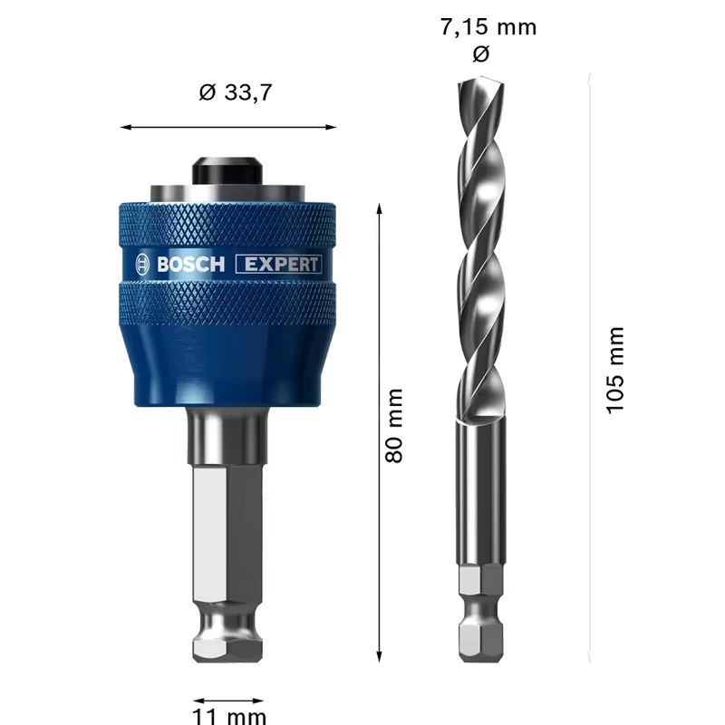 BOSCH 2608901966 Expert Power Change Plus HSS-G foret pilote trou de forage système de scie adaptateur perceuses rotatives outil accessoires