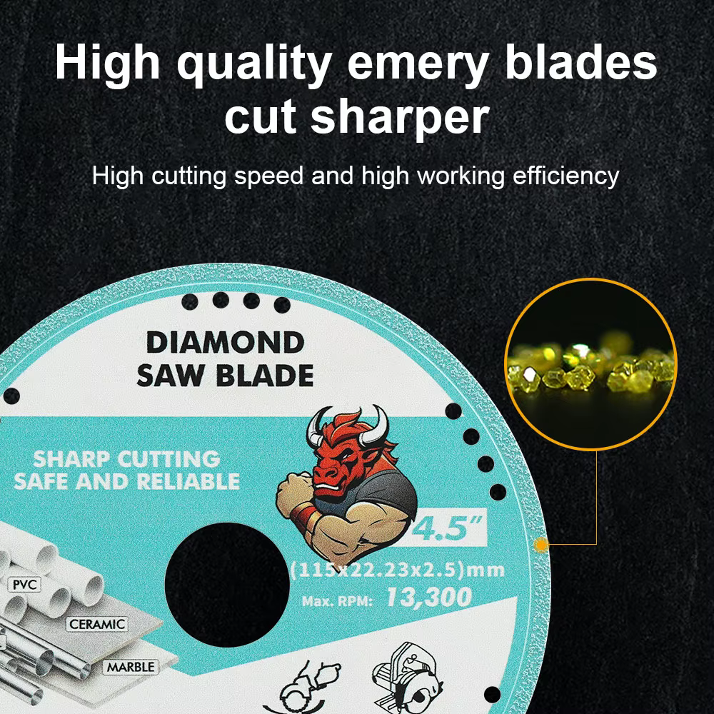 JUSTINLAU diamant acier inoxydable disque de coupe multifonctionnel carrelage marbre Jade céramique lame de scie tranchante sans écaillage